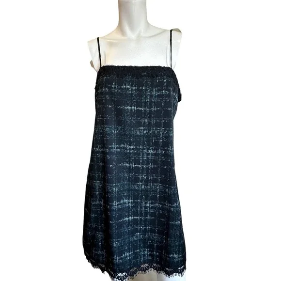 Amanda Uprichard Black & Green Tank Mini Dress sz M NWT $191 orig price - Picture 11 of 11